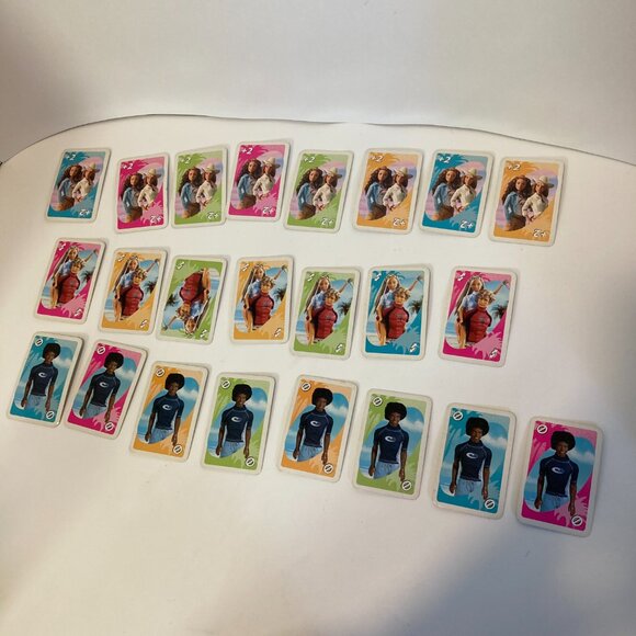 Vintage Barbie Doll California Girl UNO Card Game 2004 Mattel Family - Picture 12 of 16
